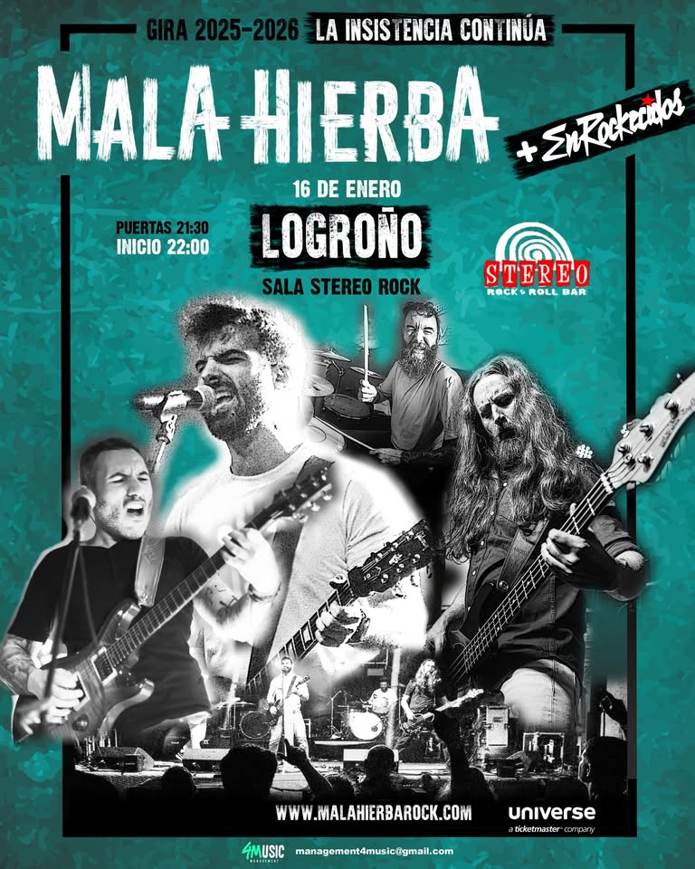 Concierto Enrockecidos logroño 16-01-2026 Sala Stereo Rock Concierto Enrockecidos logroño 16-01-2026 Sala Stereo Rock