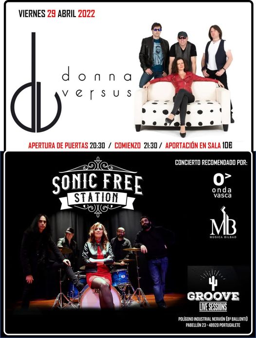 Donna versus y Sonic Free Station  en la sala Groove